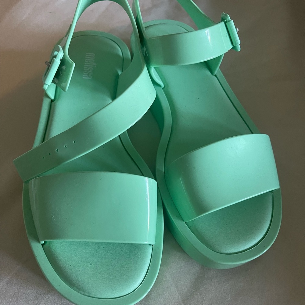 Melissa Mar platform sandal green new